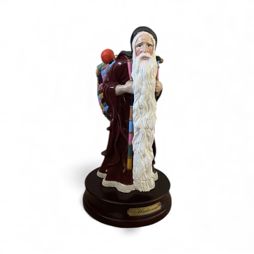 Duncan Royale Medieval Santa‎ Claus 11" musical Figurine "Silent Night" Vintage